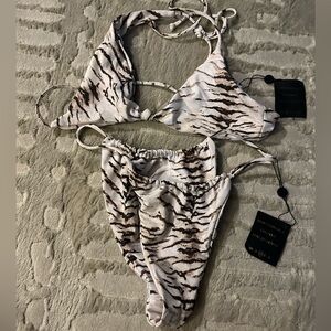 Zebra Print SKATIE Bikini – Size Medium Bottom small top. Never worn NWT